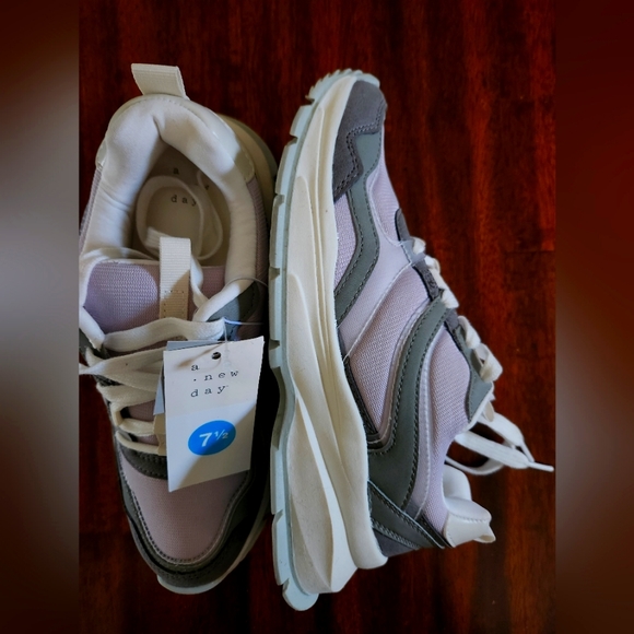 Women's Two-Tone Memory Foam Sneakers; New Day Brand - Picture 1 of 4